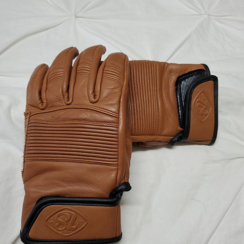 Stingray Gloves Cognac Small mens womans biker motercycle wear